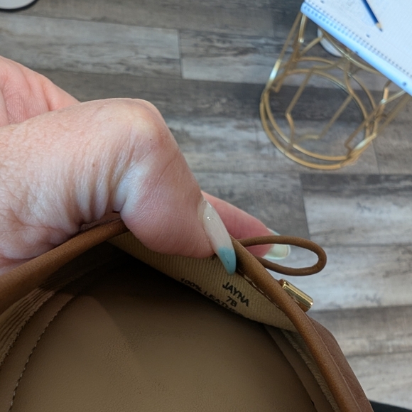 Lauren Ralph Lauren Jayna Brown Leather Flats with Bow Detail Sz 7. - Picture 7 of 7